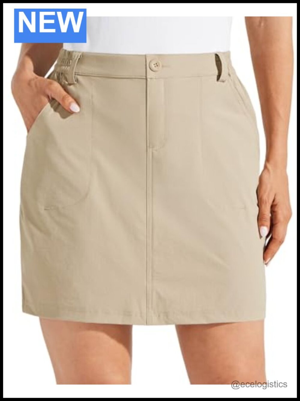 Women's Athletic Skort UPF 50 Quick Dry Zip Pockets Golf Running